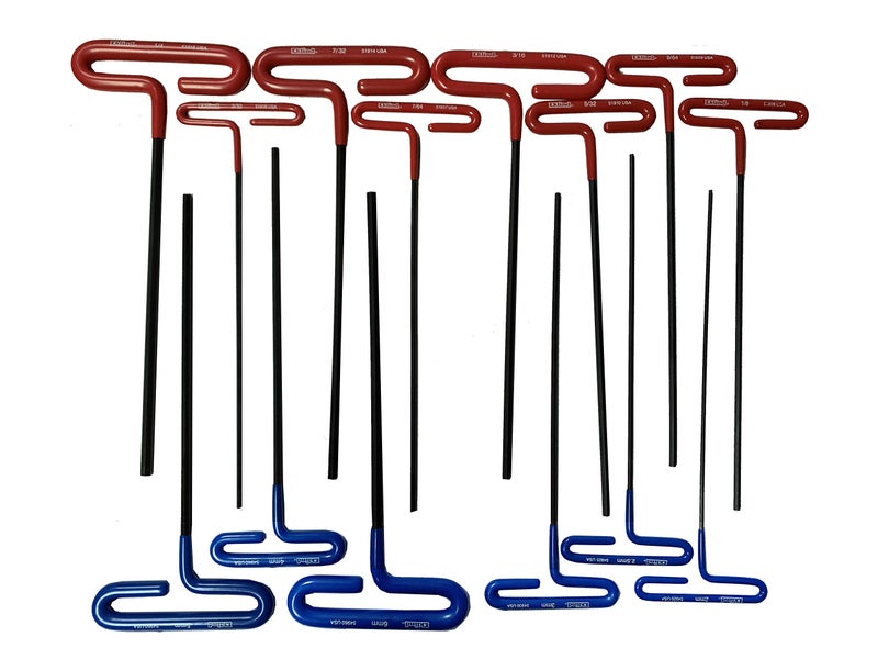 Eklind Tool Eklind 50914 Cushion Grip Hex T-Key Set 14 Piece Set - INCH/MM, 9 inch arm - Image 1